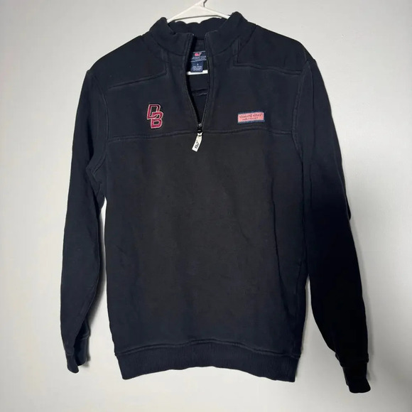Vineyard Vines Unisex Navy 1/4 zip pullover Jacket size S 100% cotton DB - Picture 2 of 11